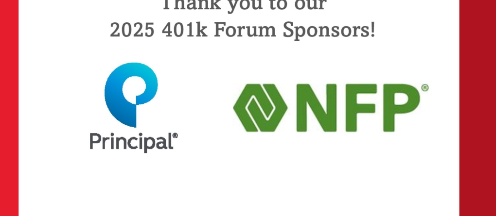 2025 401k Forum Sponsors Thank You slide